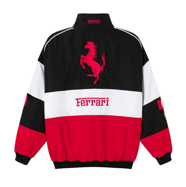 White Ferrari Vintage Racing Jacket