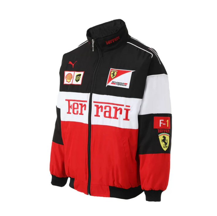 White Ferrari Vintage Racing Jacket