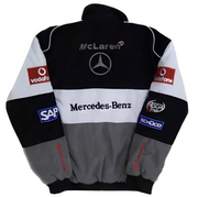 White Mercedes Vintage Racing Jacket