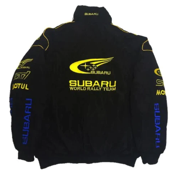 Black Subaru Vintage Racing Jackets