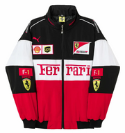 White Ferrari Vintage Racing Jacket