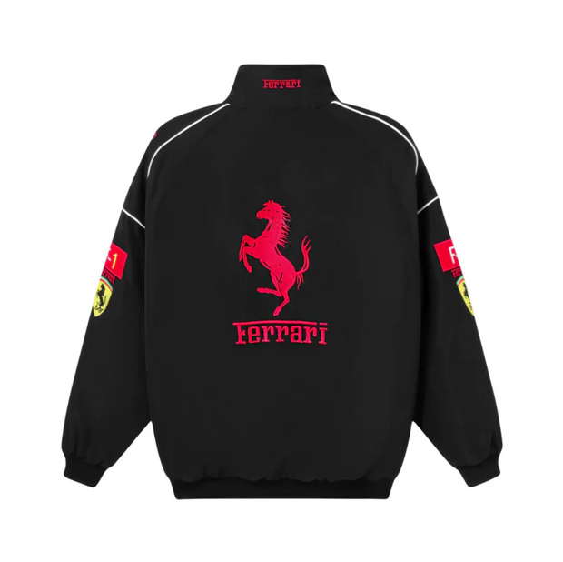 Black Ferrari Vintage Racing Jacket
