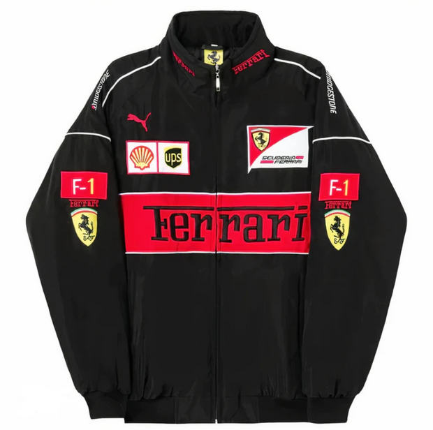 Black Ferrari Vintage Racing Jacket